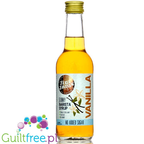 Jim Jam Skinny Barista Syrup Vanilla - wegański syrop bez cukru do kawy o smaku waniliowym