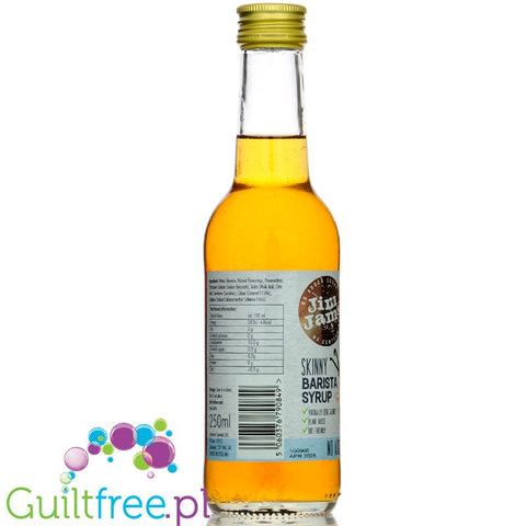 Jim Jam Skinny Barista Syrup Vanilla - wegański syrop bez cukru do kawy o smaku waniliowym