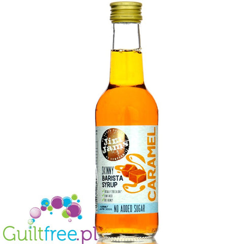Jim Jams Skinny Barista Syrup Caramel - wegański syrop bez cukru do kawy o smaku karmelowym