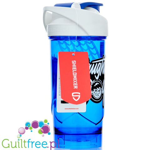Naughty Boy Shaker Blue 700ml - protein shaker with a spherical bottom, no sediments shape