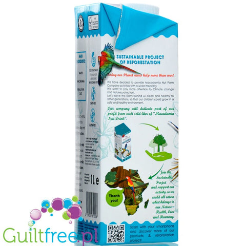 Macadamia Nut Farm Milk Natural 1L - vegetable macadamia milk, without sugar, soy and carrageenan