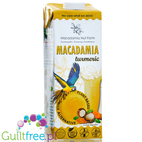 Macadamia Nut Farm Milk Turmeric 1L - mleko roślinne z makadamia z kurkumą i cynamonem, bez dodatku cukru i karagenu