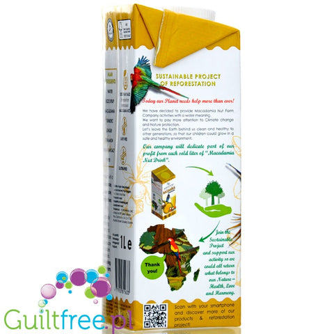 Macadamia Nut Farm Milk Turmeric 1L - vegetable macadamia milk, without sugar, soy and carrageenan
