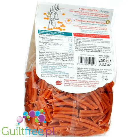 Bartolini BIO pasta made of red lentil, Casarecce 250g