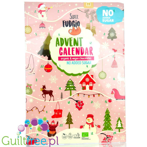 Super Fudgio Advent Calendar - vegan calendar with erythritol, no added sugar, with milk- and lactose-free chocolates