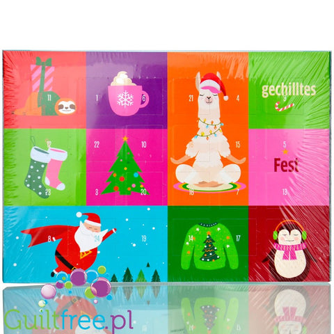 Xucker Advent calendar, sugar free vegan chocolate with xylitol, 75% cocoa