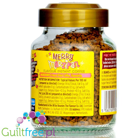 Beanies Merry Marzipan instant flavored coffee 2kcal pe cup