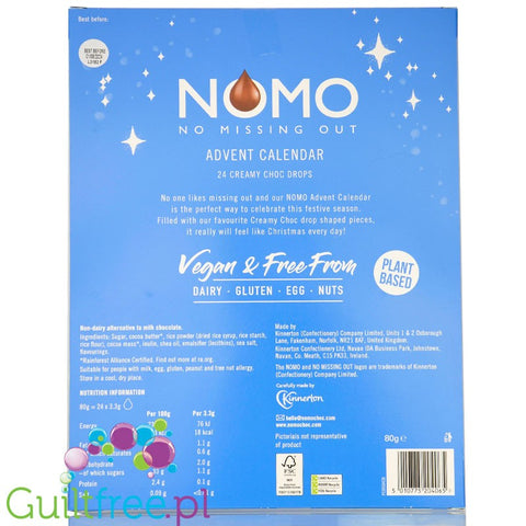 NOMO Vegan & Free From Advent Calendar - vegan calendar without milk, gluten and nuts