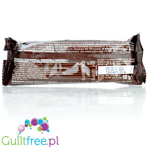 Benlian Rocky Rice Choco 70% 93 kcal - bezglutenowy baton z brązowego ryżu w ciemnej czekoladzie