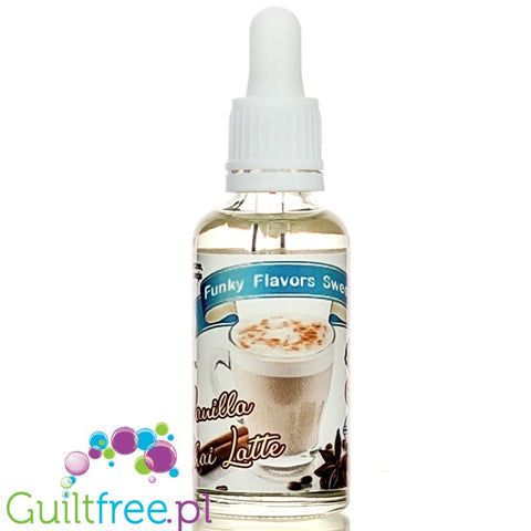 Funky Flavors Sweet Vanilla Chai Latte - słodzony aromat spożywczy bez cukru i kalorii
