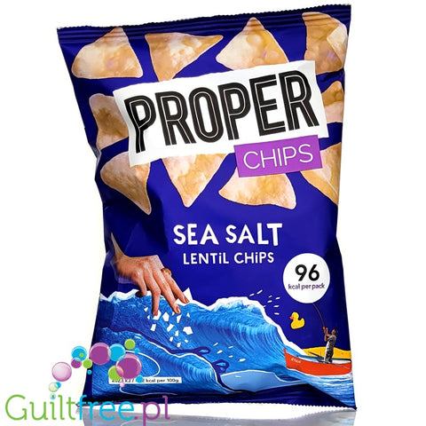 Proper Chips Sea Salt Lentil - chipsy z soczewicy 96kcal, smak Sól Morska