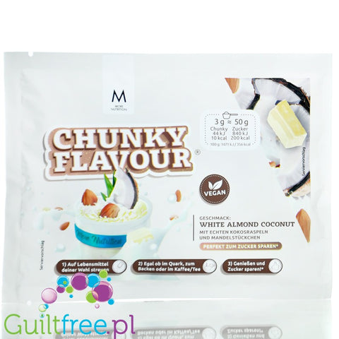 More Nutrition Chunky Flavor White Almond Coconut 30g, aromat w proszku 10kcal, smak Biała Czekolada, Migdał & Kokos