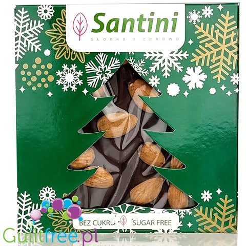 Santini Easter - sugar free dark chocolate with almonds, sweetened with xylitol, 72% coca