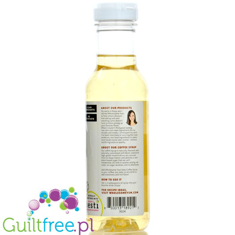 Wholesome Yum Keto Coffee Syrup Hazelnut  - keto syrop do kawy bez cukru o smaku orzechów laskowych