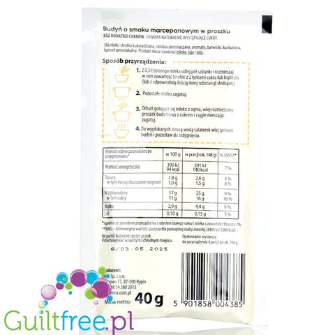Emix Budyń Marcepan - budyń bez cukru o smaku marcepanowym