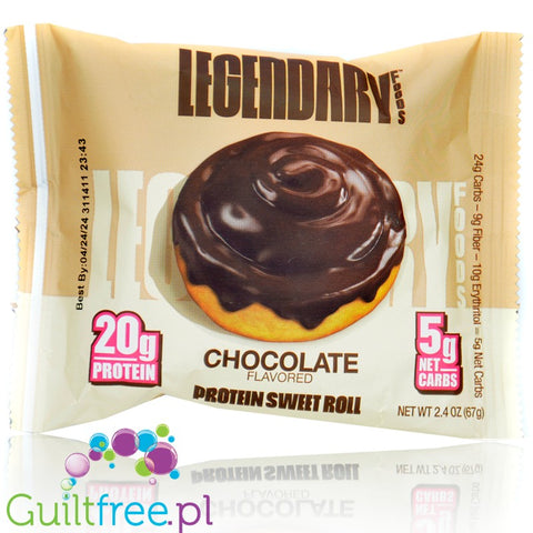 Legendary Foods Protein Sweet Roll Chocolate - proteinowe zawijane ciacho czekoladowe bez cukru 20g białka
