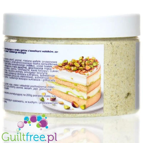 Funky Flavors Splash Pistachio Cake 200g - błonnikowy aromat słodzący w proszku o smaku ciasta pistacjowego z białą czekoladą