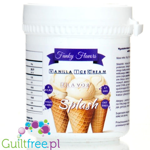 Funky Flavors Splash Vanilla Ice Cream 50g - błonnikowy aromat słodzący w proszku Lodów Waniliowych