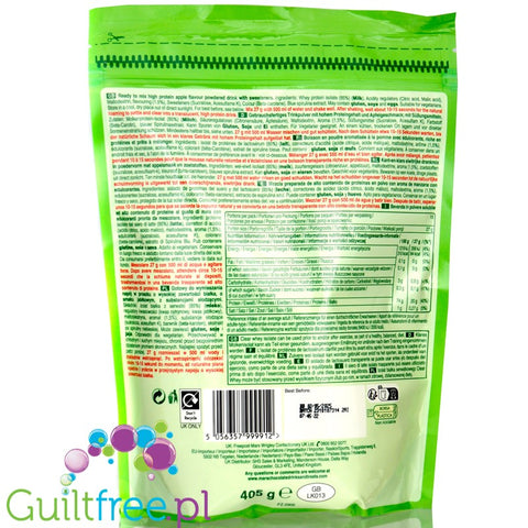 Wrigley's Hubba Bubba Clear Whey Protein Atomic Apple - odżywka proteinowa 20g białka w 87kcal