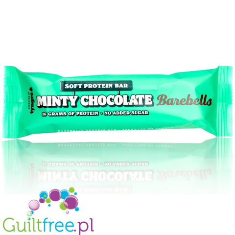 Barebells Soft Minty Chocolate - miękki baton proteinowy, Krem Miętowy & Mleczna Czekolada