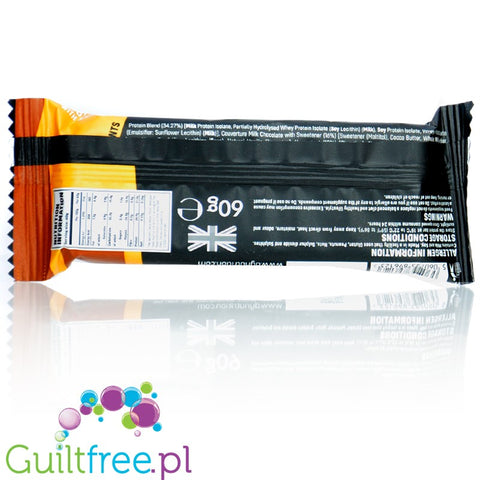 DY Nutrition Yates Protein Bar Salted Caramel - baton proteinowy 21g białka & 186kcal, Solony Karmel & Czekolada