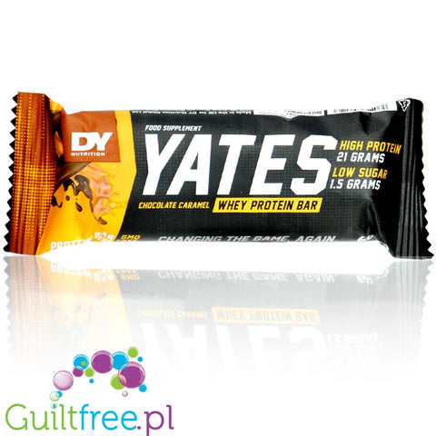 DY Nutrition Yates Protein Bar Chocolate Caramel - baton proteinowy 21g białka & 185kcal, Karmel & Czekolada