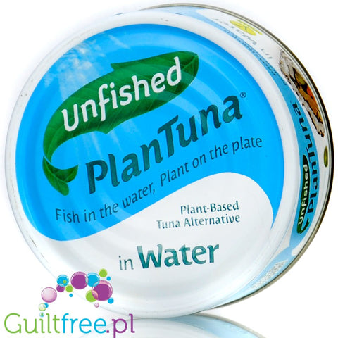 PlanTuna Unfished - wegańska alternatywa tuńczyka w wodzie z algami i Omega-3, 15g białka