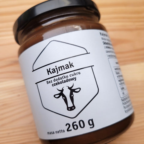 Polder Kajmak Polska Czekolada -  masa krówkowa bez dodatku cukru z erytrolem o smaku czekoladowym