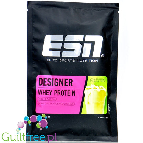 ESN Designer Whey White Chocolate Pistachio, saszetka - WPI, WPH i WPC, odżywka o smaku Pistacja & Biała Czekolada