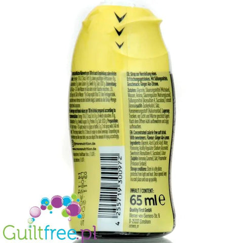More Nutrition Zerup Ginger Ale Lemon na 8L - skoncentrowany syrop do wody bez cukru i kalorii, Imbir z Cytryną
