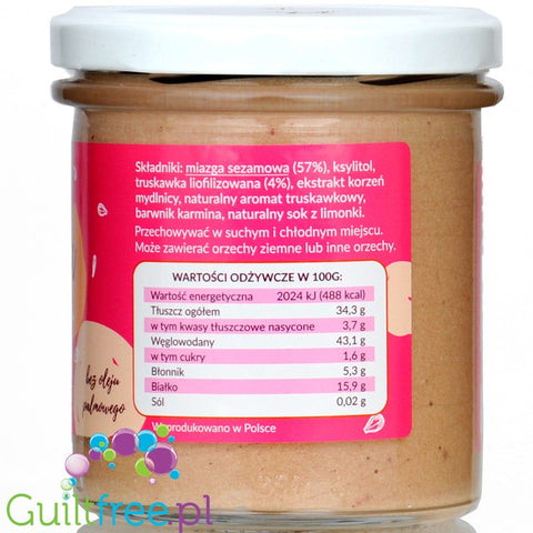 Krukam Strawberry Halva with xylitol, no added sugar