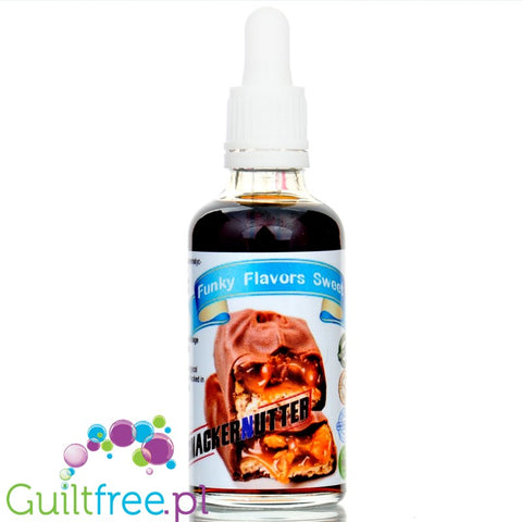 Funky Flavors Sweet Snacker Nutter - słodkie kropelki smakowe bez cukru i kalorii, smak Batonik z Karmelem i Orzechami