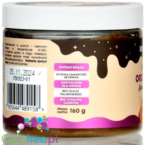 SuperSonic Peanut Butter Chocolate & Caramel - wegański krem orzechowy o smaku karmelowym z kawałkami orzeszków