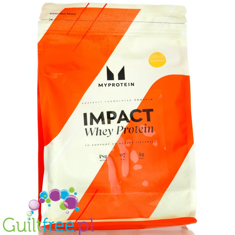 MyProtein Impact Whey White Gold 1KG - WPC protein supplement with white chocolate and caramel flavor