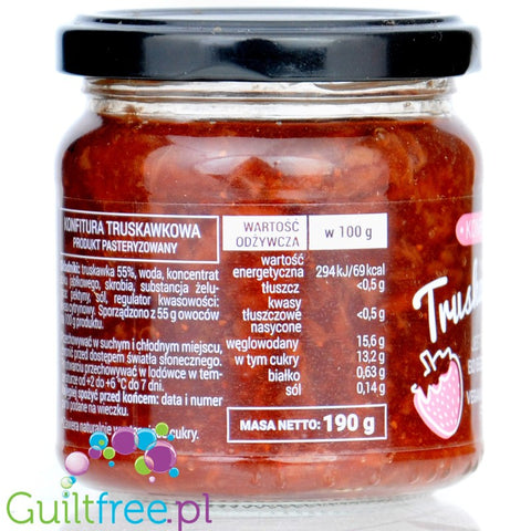 Devaldano sugar free strawberry preserves without added sugar and with no sweeteners