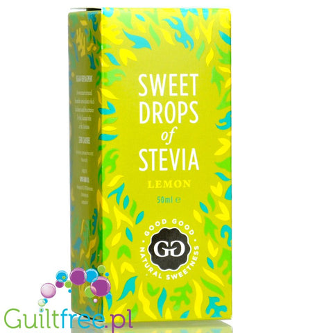 Good Good Sweet Drops of Stevia Lemon, naturalny aromat bez cukru i kalorii ze stewią, Cytryna