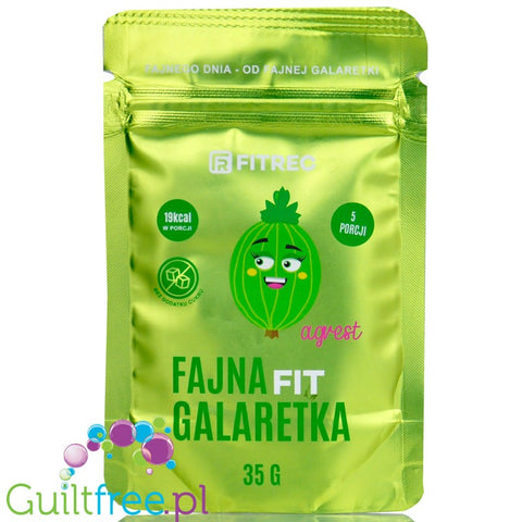 FitRec Fajna Galaretka Agrest, galaretka bez cukru 19kcal w porcji