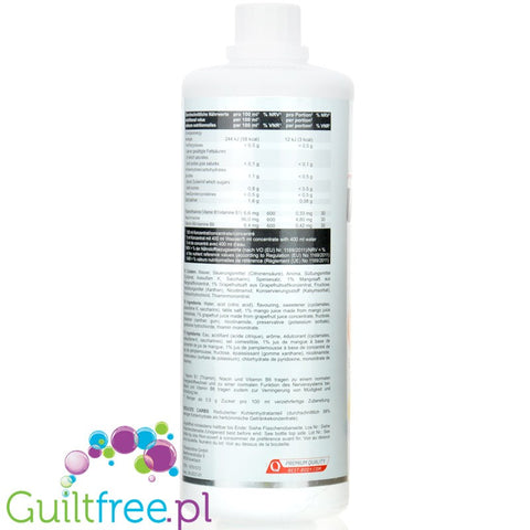 Best Body Nutrition Vital Drink Krauterlimonade 1L- koncentrat do napojów bez cukru z witaminami, smak Cytryna & Zioła