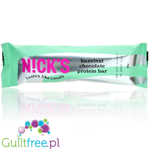 N!ck's Nicks Hazelnut Chocolate Protein Bar 209 kcal - no added sugar, gluten & palm oil free keto protein bar