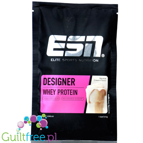 ESN Designer Whey Neutral Cream - niesłodzona odżywka białkowa o smaku śmietanki, WPI, WPH & WPC, saszetka 30g