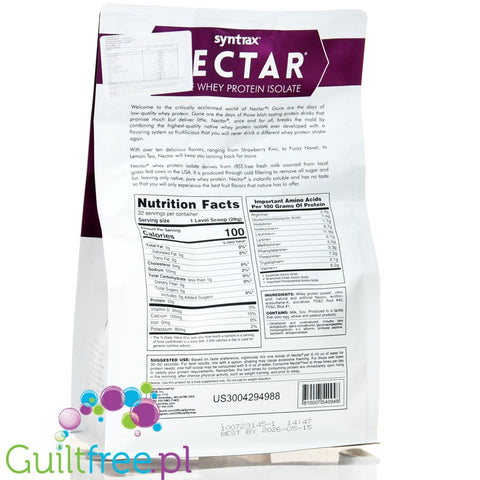 Syntrax Nectar Wild Grape 907g Juice Flavored Whey Protein Isolate