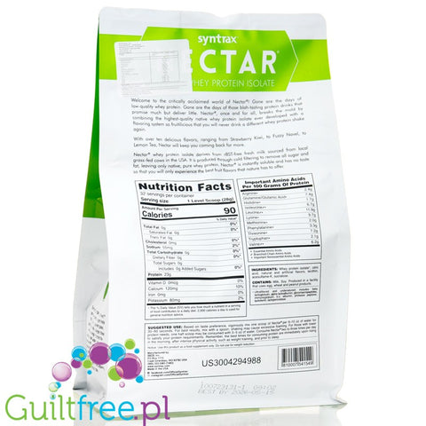 Syntrax Nectar Honeycrisp Apple 907g Fruit Juice Flavored Whey Protein Isolate