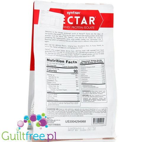 Syntrax Nectar Strawberry Kiwi 907g Fruit Juice Flavored Whey Protein Isolate