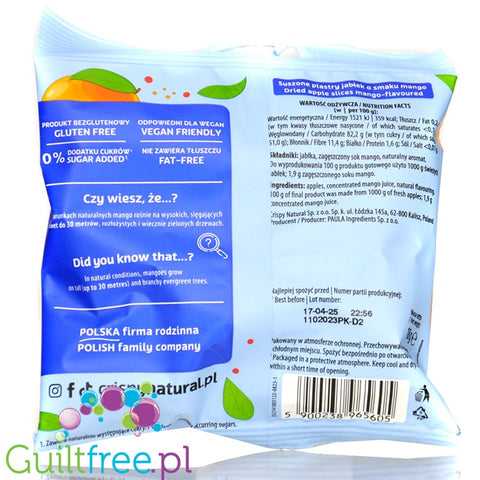 Crispy Natural Apples with Taste - crispy apple slices with the flavor of Mango