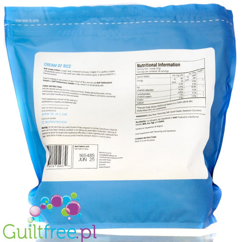 TBJP Cream of Rice Vanilla 2kg