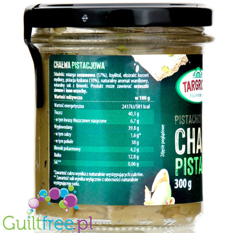 Targroch Pistachio Halva with xylitol, no added sugar
