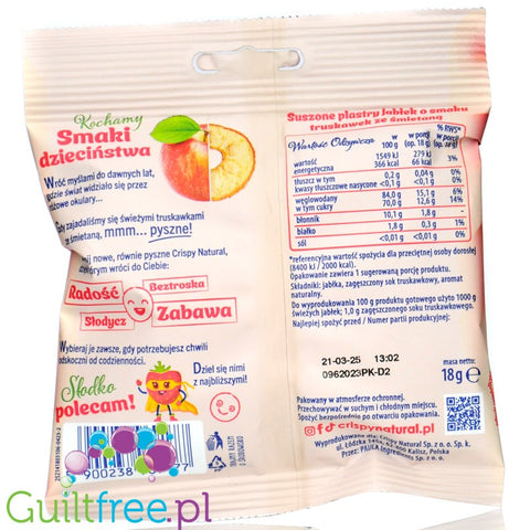 Crispy Natural Apples in Summer Fragrant - crispy apple slices with the flavor of Strawberry Cream