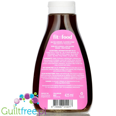 FitnFood Salted Caramel - sos o smaku solonego karmelu bez cukru i bez tłuszczu, 5kcal