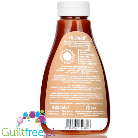 FitnFood Ketchup - niskokaloryczny ketchup bez dodatku cukru tylko 20kcal