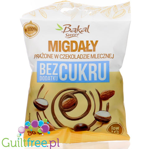 Bakal Sweet Migdały w mlecznej czekoladzie bez dodatku cukru